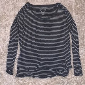Grey striped long sleeve